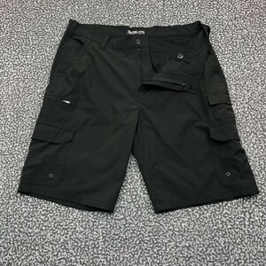 Iron Co Hybrid Cargo Shorts Men 36 Black Stretch Pockets Outdoor
